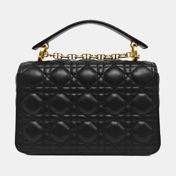 Cannage Lambskin Crossbody Bag Small Black