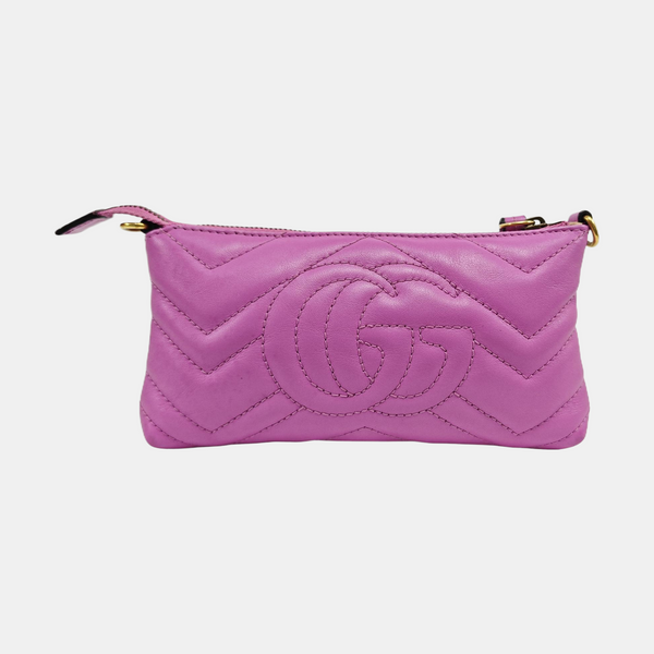 GG Marmont Mini Quilted Calfskin Pink