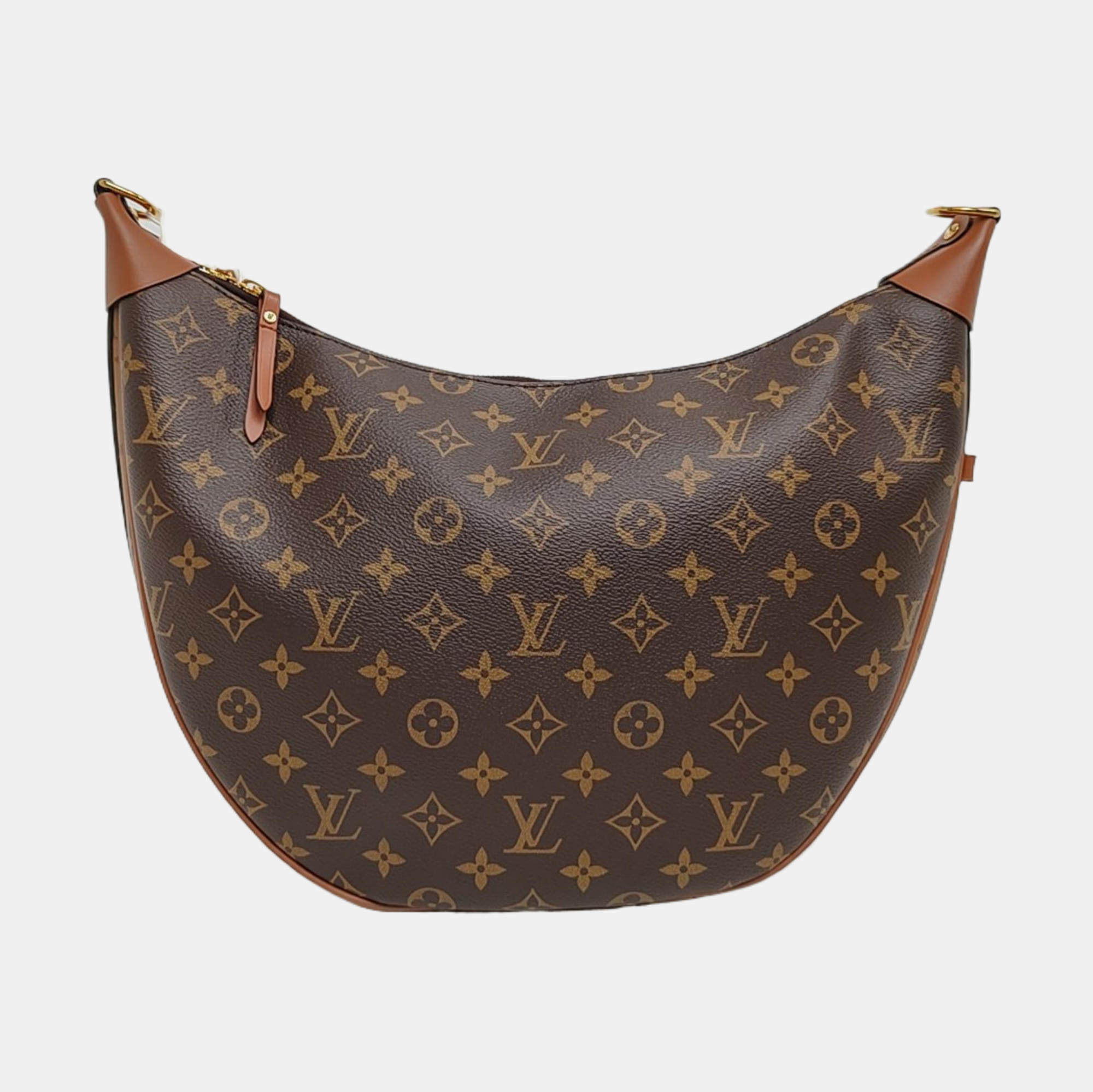 LOOP HOBO Monogram Coated Canvas Brown