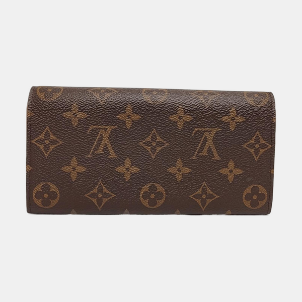 EMILIE Monogram Coated Canvas Brown Wallet