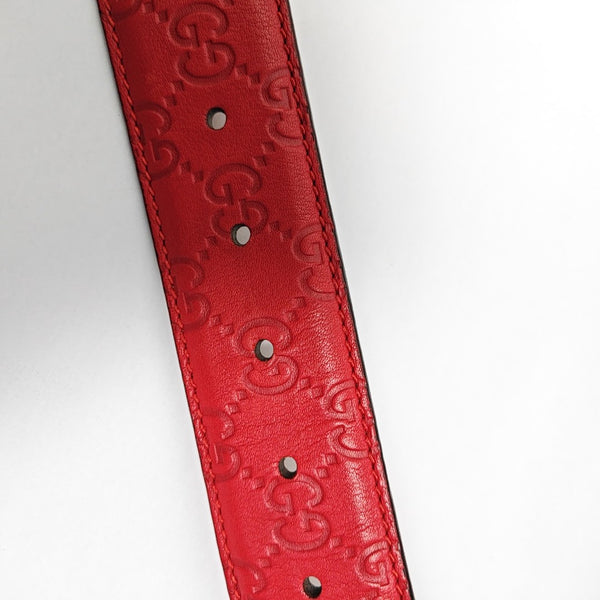 Leather Belt Red