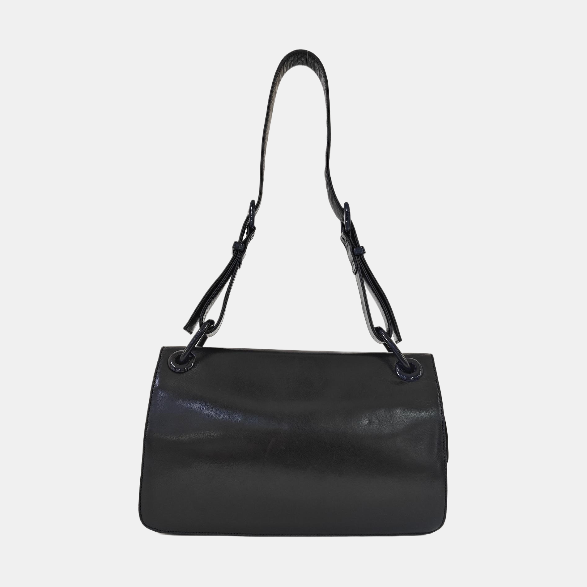 Calfskin Shoulder Bag Black
