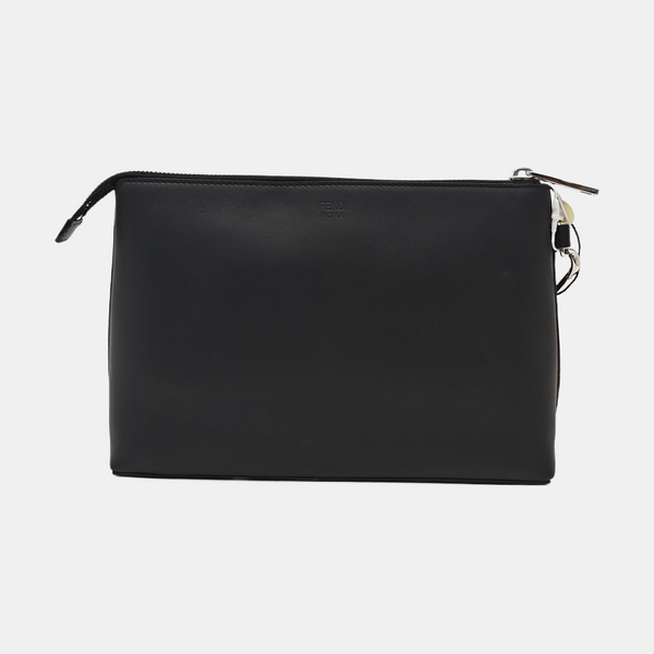 Calfskin Clutch Medium Black