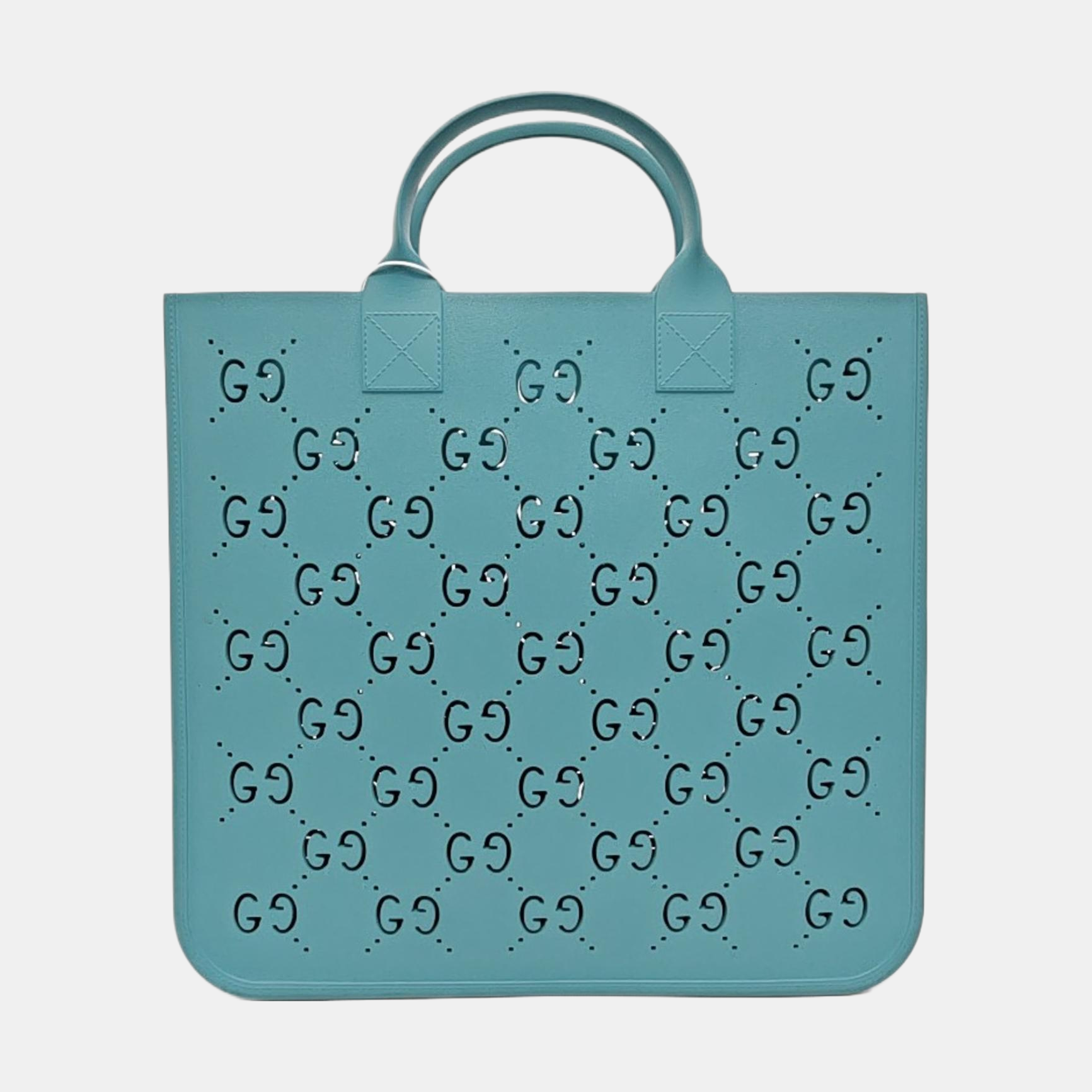Monogram Rubber Tote Bag Blue