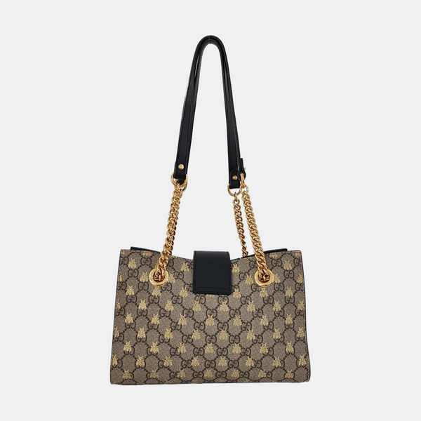 Padlock Small Monogram Coated Canvas Beige