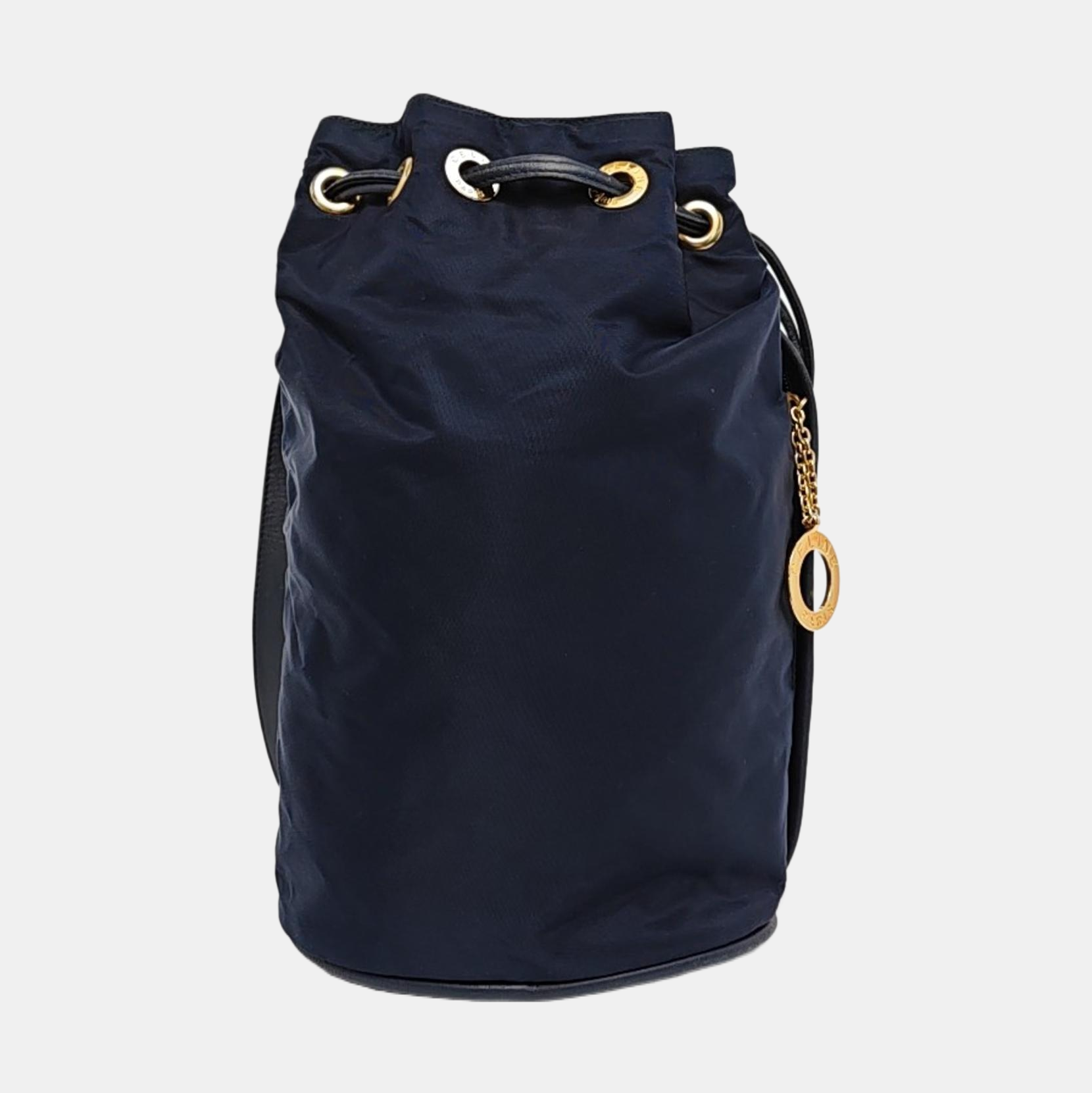 Nylon Bucket Bag Blue