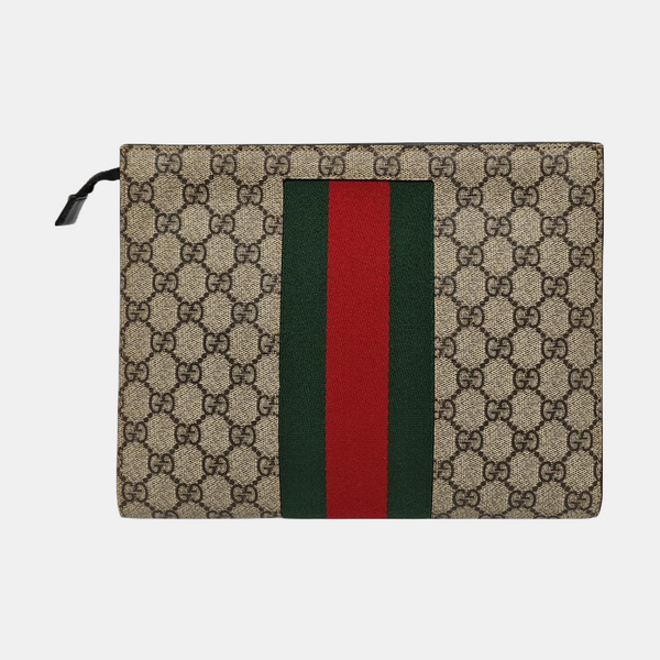 GG Supreme Monogram Coated Canvas Black
