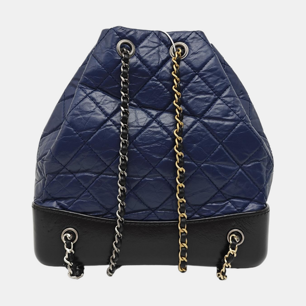 GABRIELLE Small Quilted Calfskin Blue