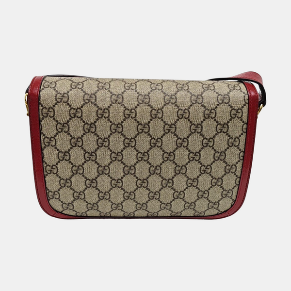 Horsebit 1955 Small Monogram Coated Canvas Beige