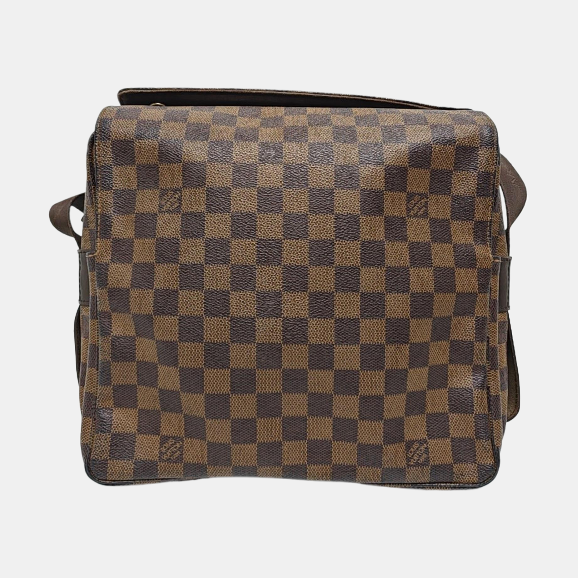 NAVIGLIO Damier Ebene Coated Canvas Brown