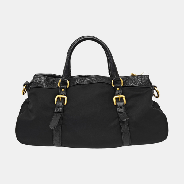 Nylon Shoulder Bag Black