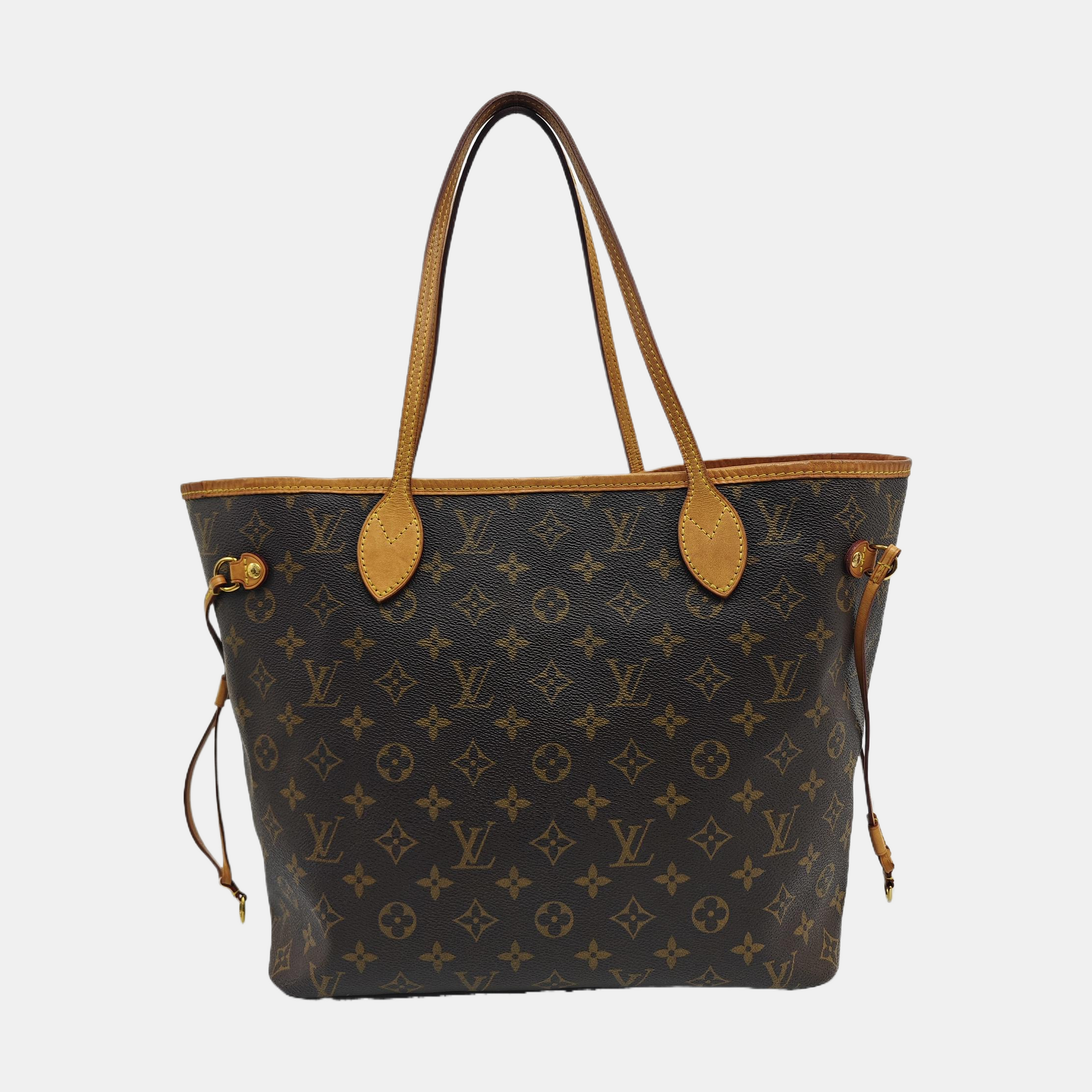 NEVERFULL MM Monogram Coated Canvas Brown