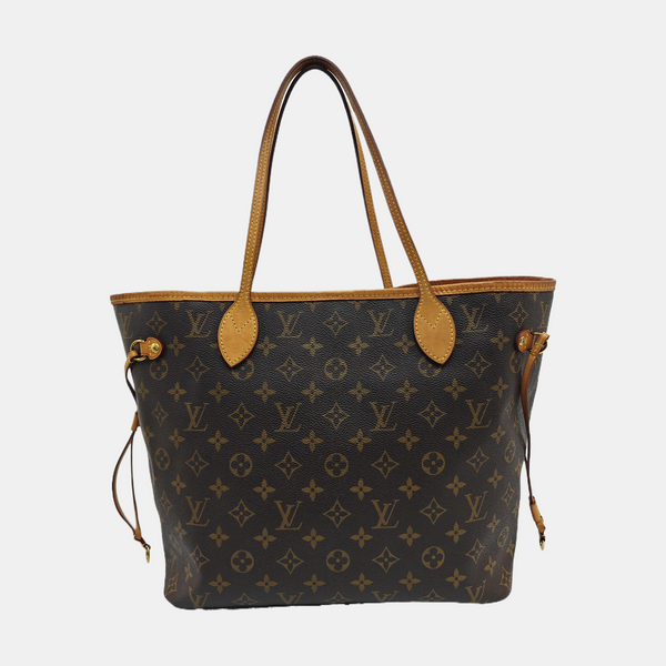 NEVERFULL MM Monogram Coated Canvas Brown