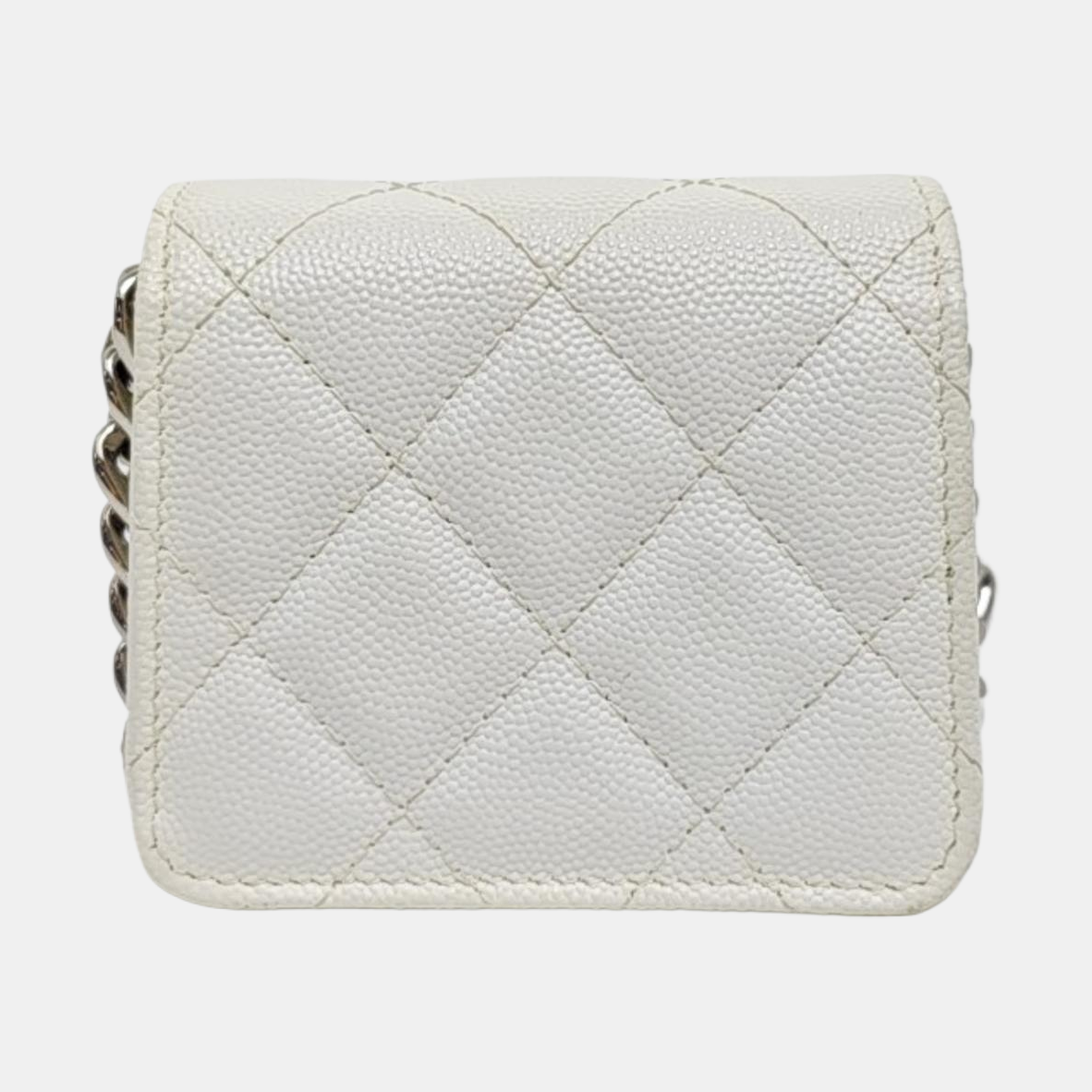 Quilted Grained Calfskin White