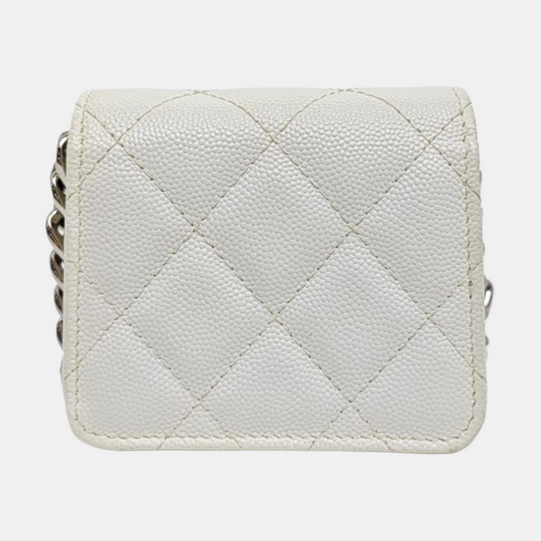 Quilted Grained Calfskin White
