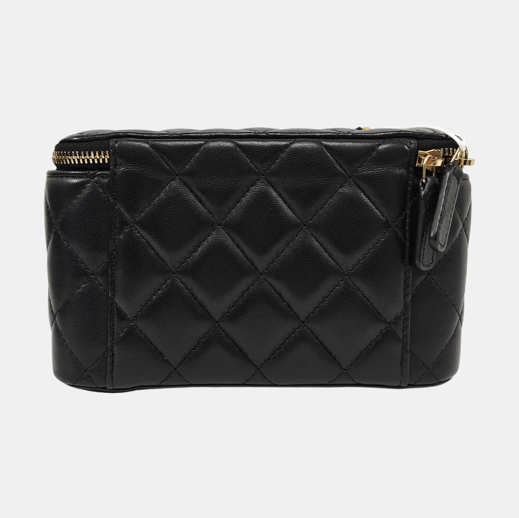 VANITY CASE Small Quilted Lambskin Black
