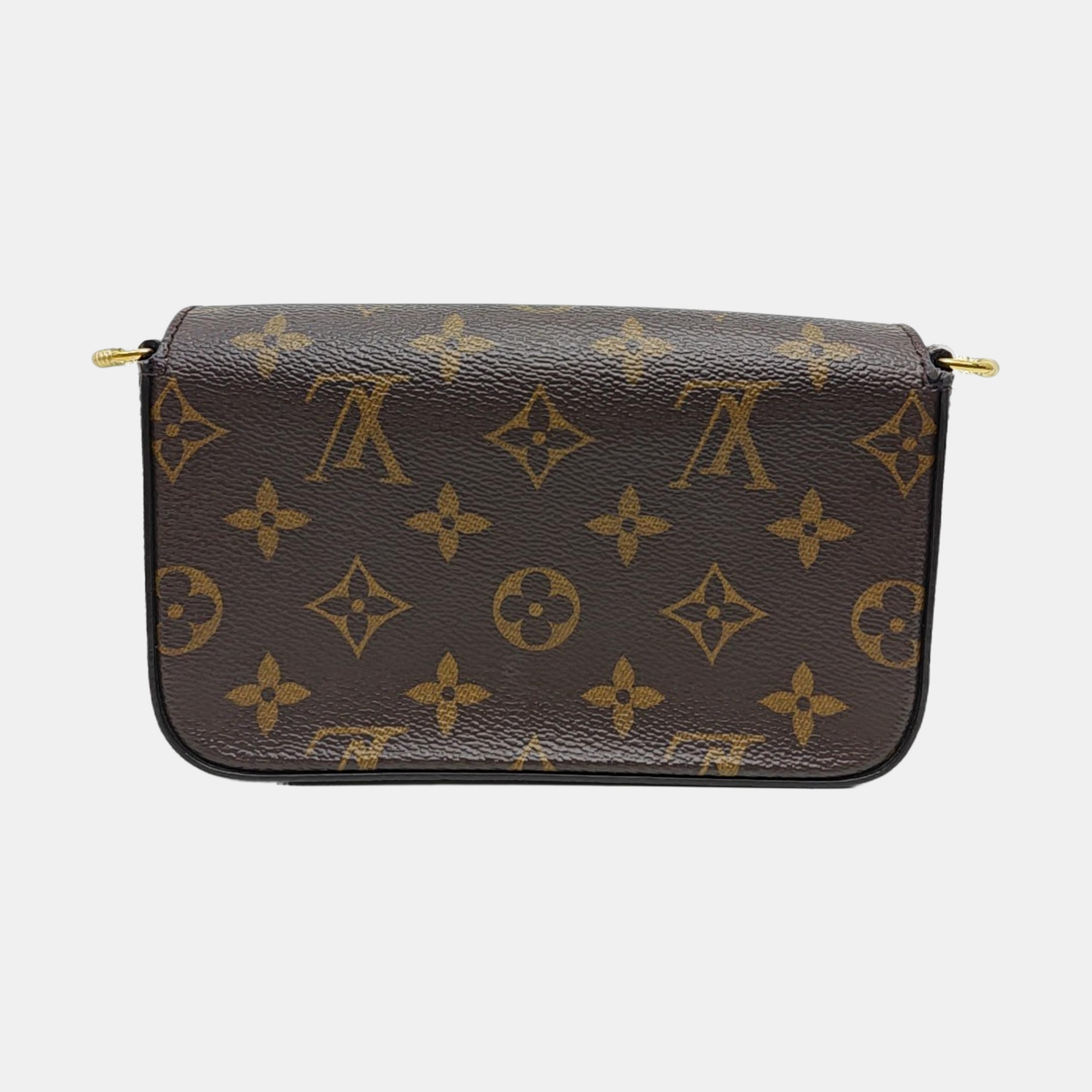 FÉLICIE Monogram Coated Canvas Brown