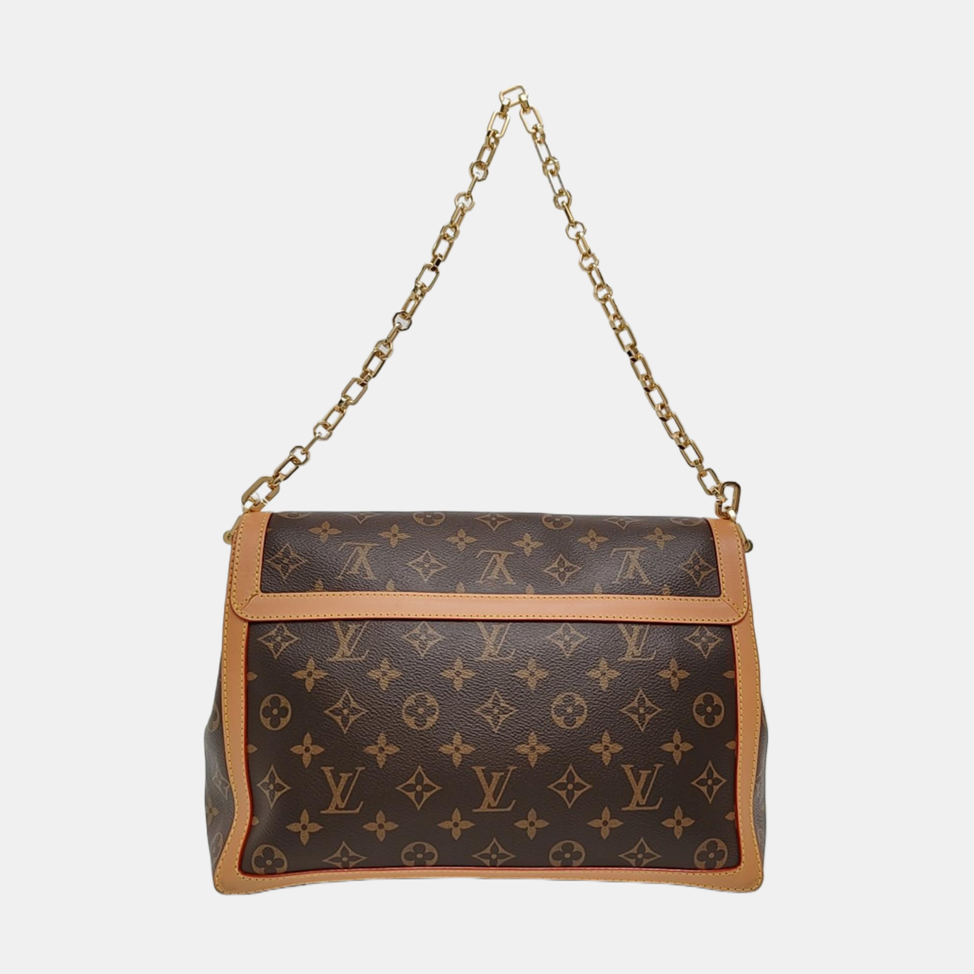 DAUPHINE GM Monogram Coated Canvas Brown
