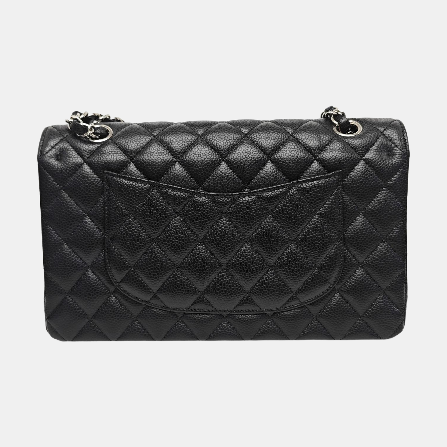 CLASSIC FLAP Small Quilted Grained Calfskin Black