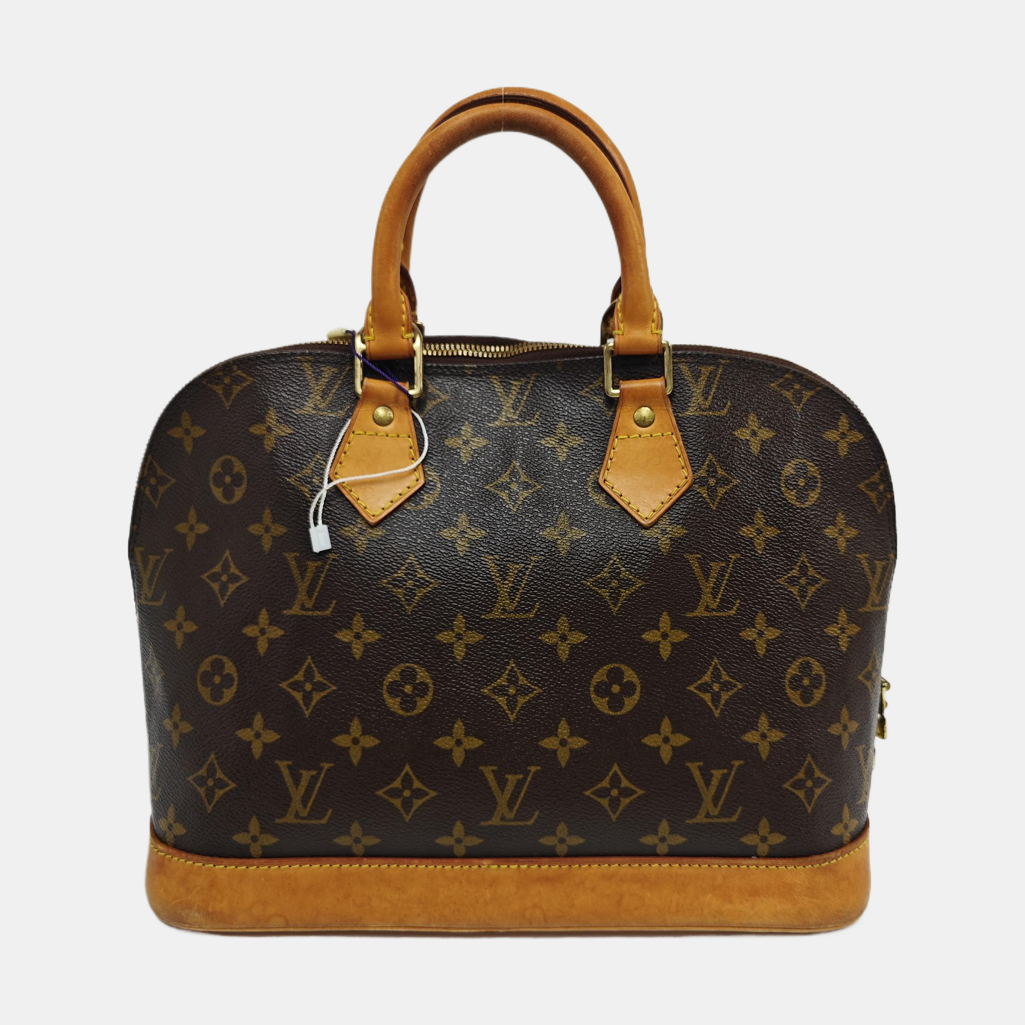 ALMA PM Monogram Coated Canvas Brown