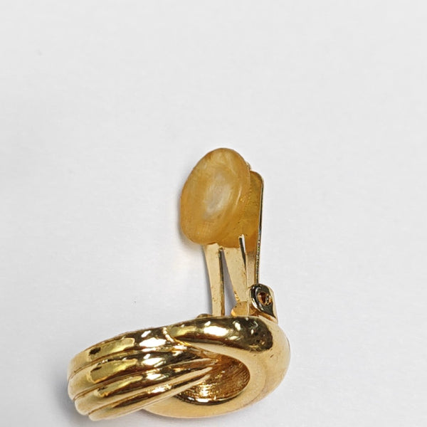 Metal Gold Clip On Earrings
