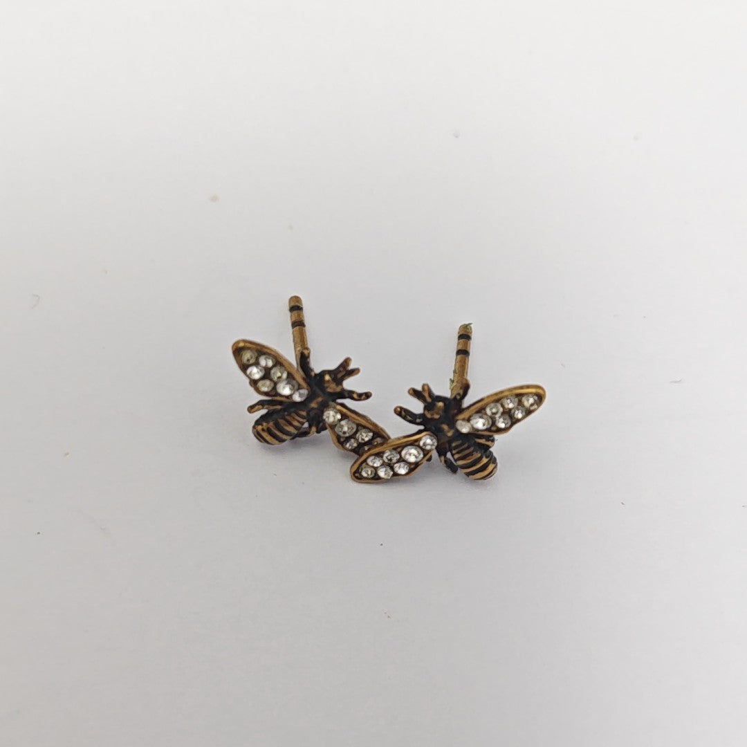 Dior Tribales Metal White Stud Earrings