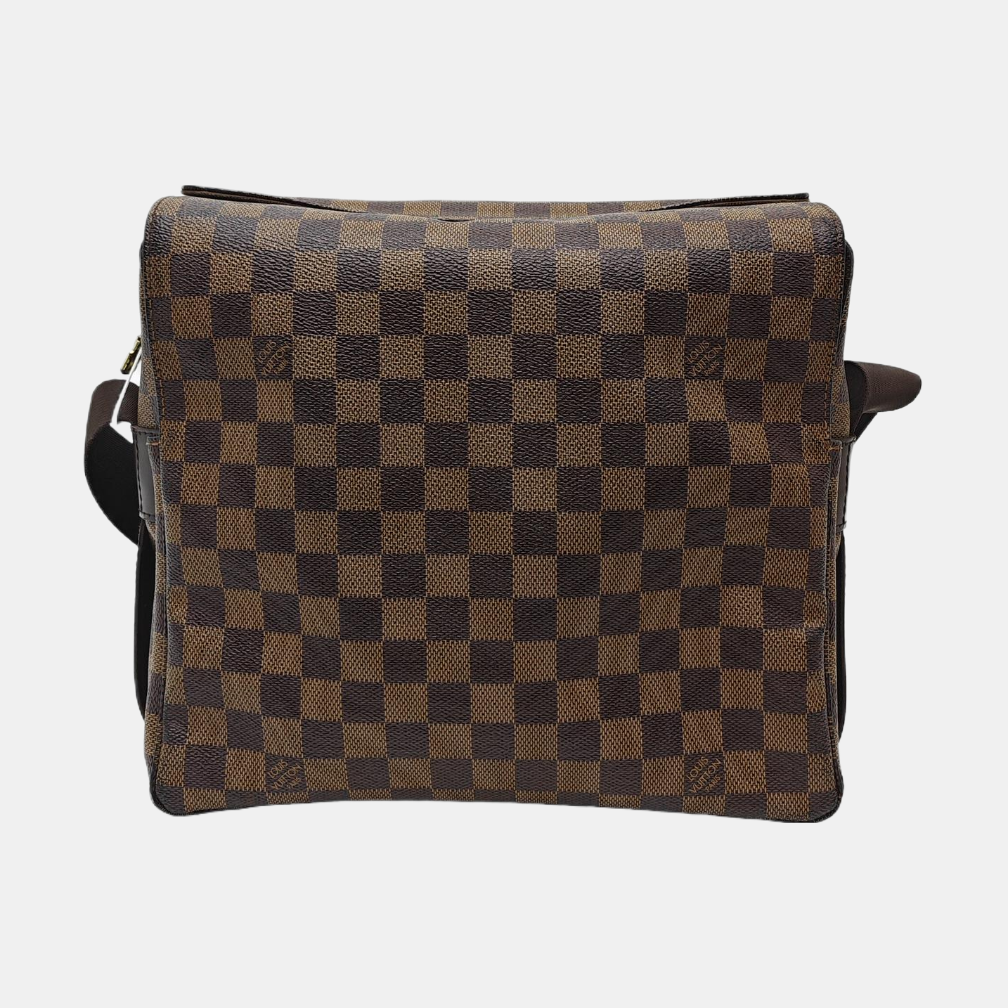 NAVIGLIO MM Damier Ebene Coated Canvas Brown