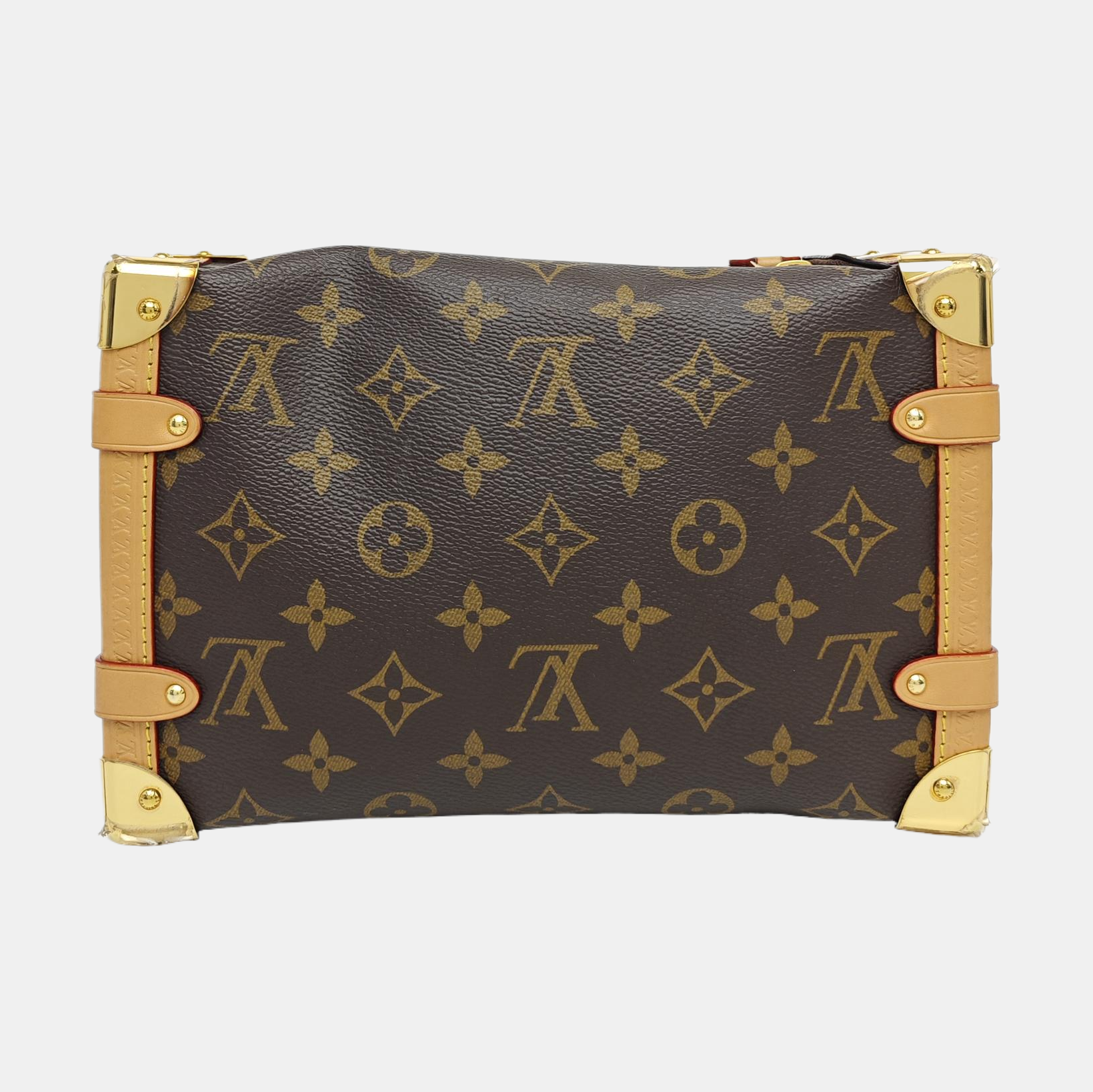 SIDE TRUNK MM Monogram Coated Canvas Brown