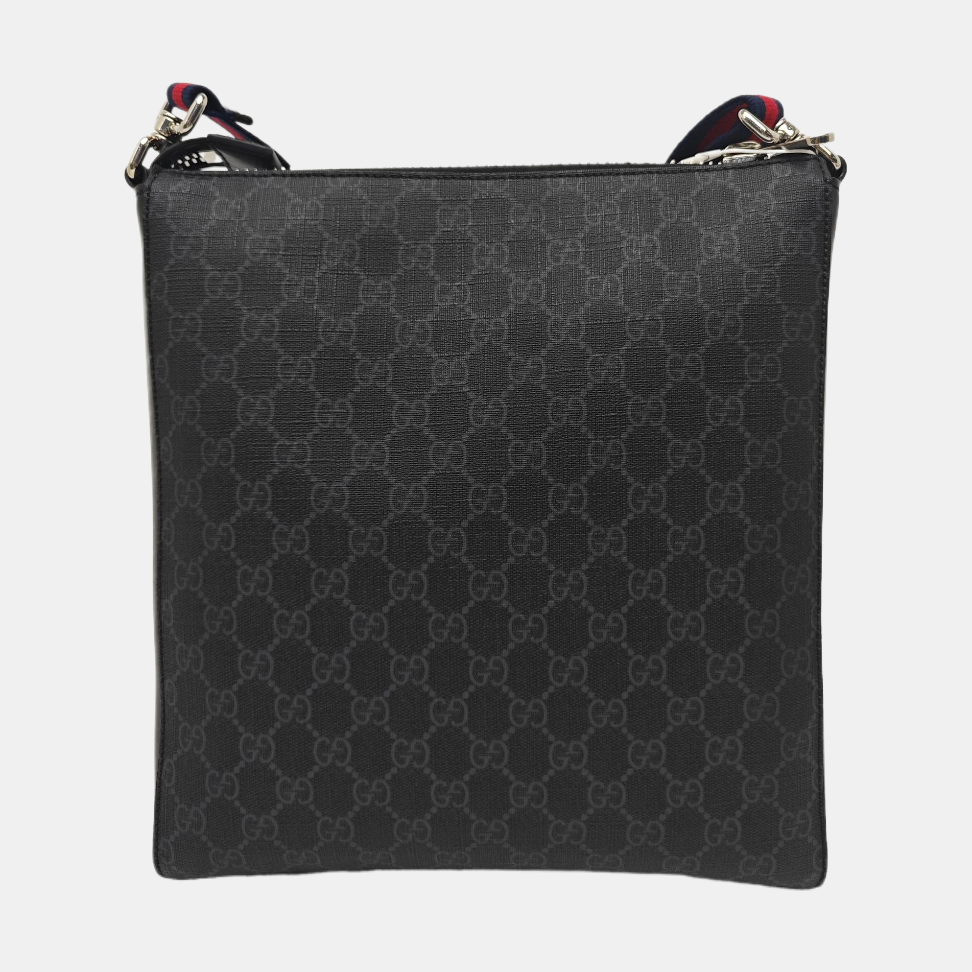 Monogram Coated Canvas Shoulder Bag Black
