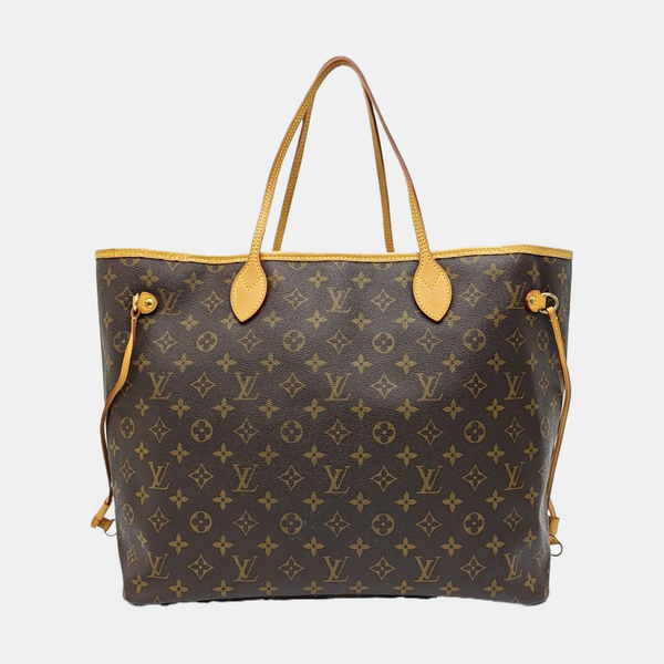 NEVERFULL GM Monogram Coated Canvas Brown
