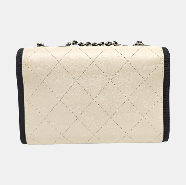 Quilted Calfskin Shoulder Bag Beige