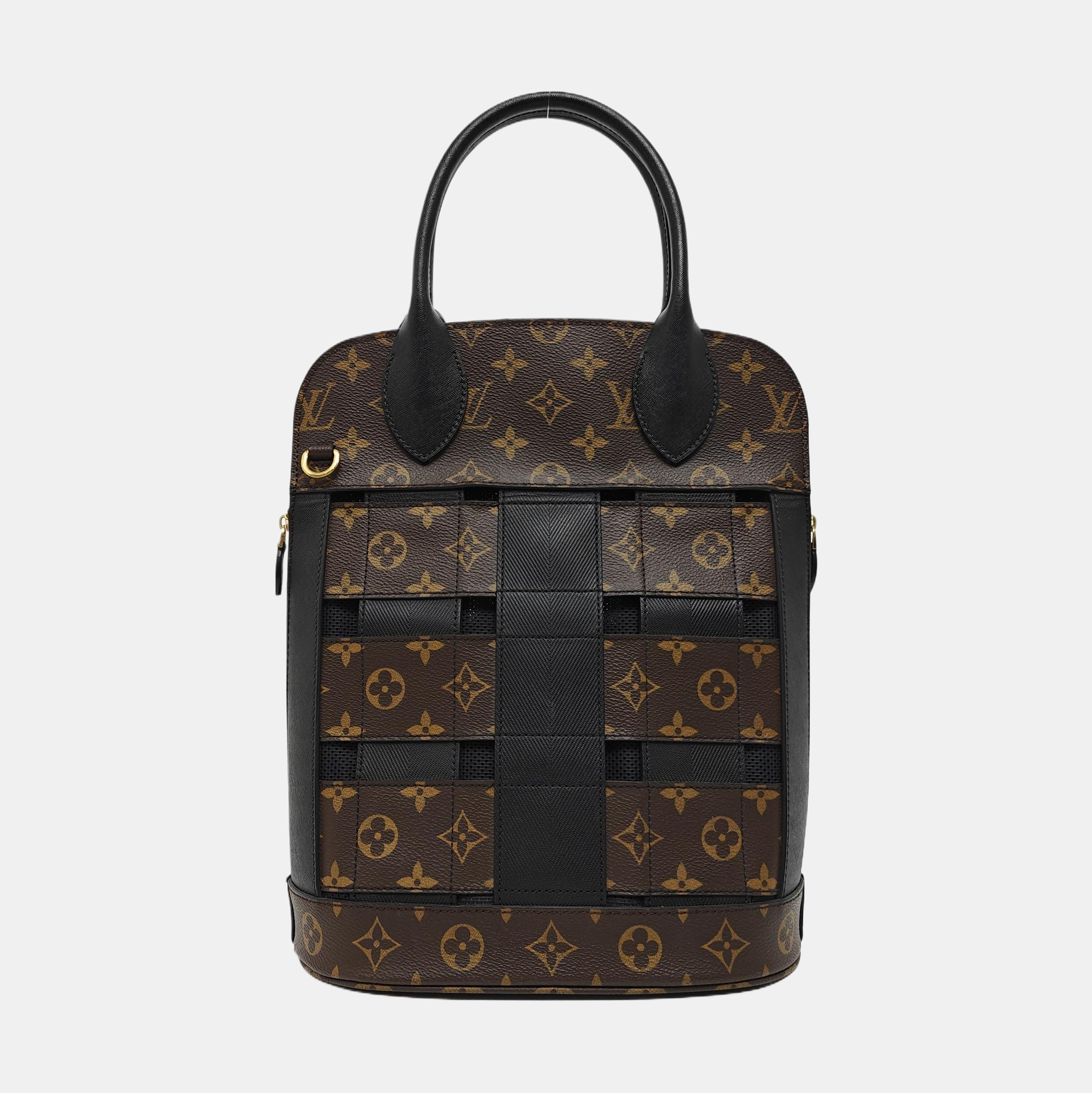 Monogram Coated Canvas Shoulder Bag Brown