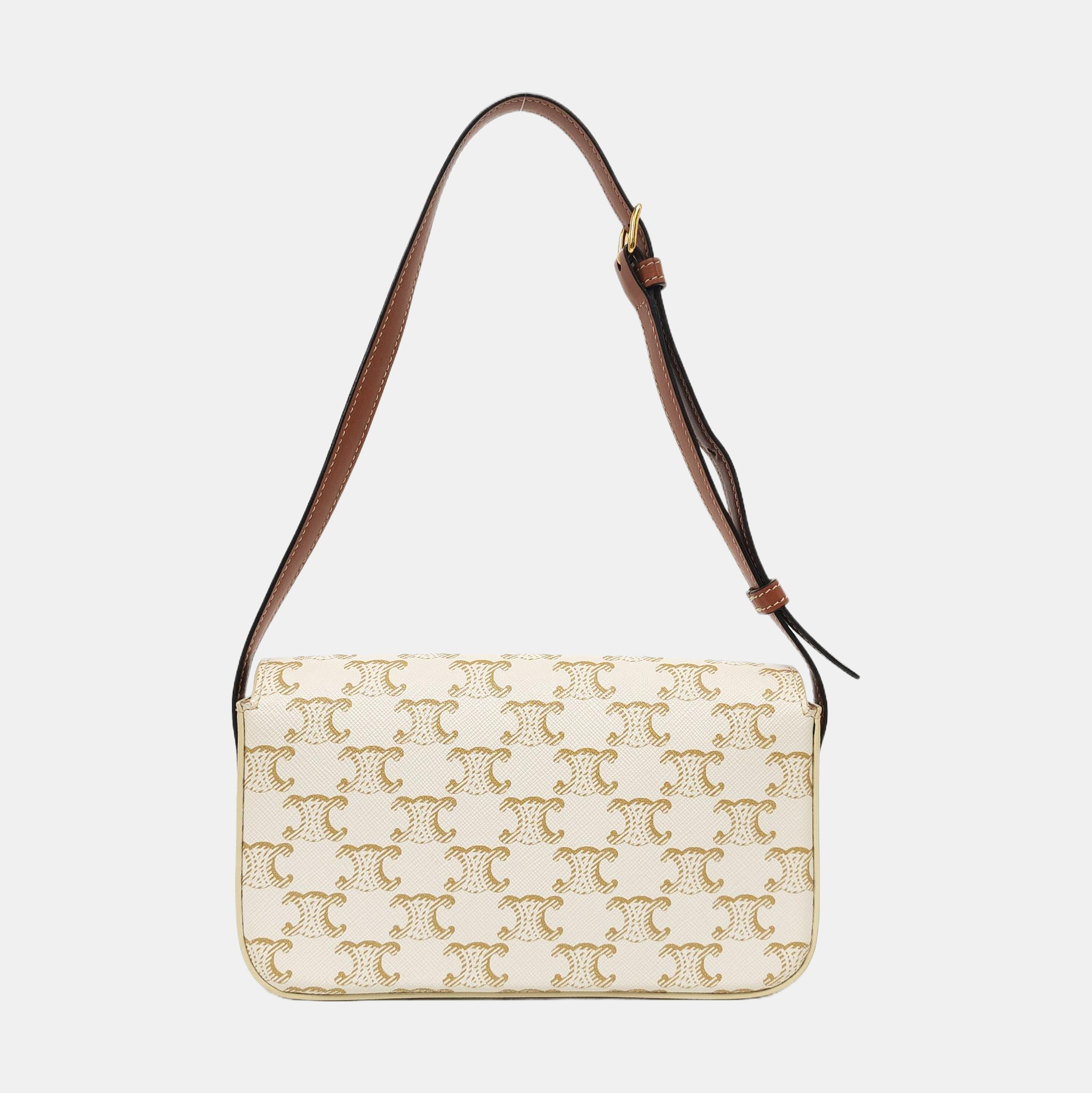 Authenticated pre-owned  TRIOMPHE Coated Canvas White - Shoulder Bag at Looply