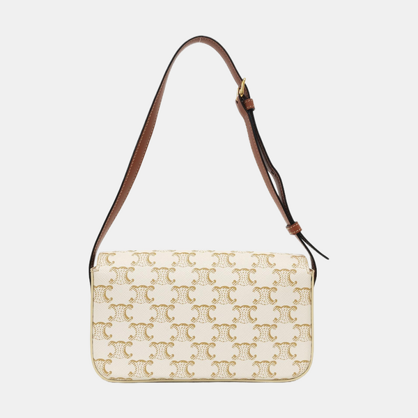 Authenticated pre-owned  TRIOMPHE Coated Canvas White - Shoulder Bag at Looply