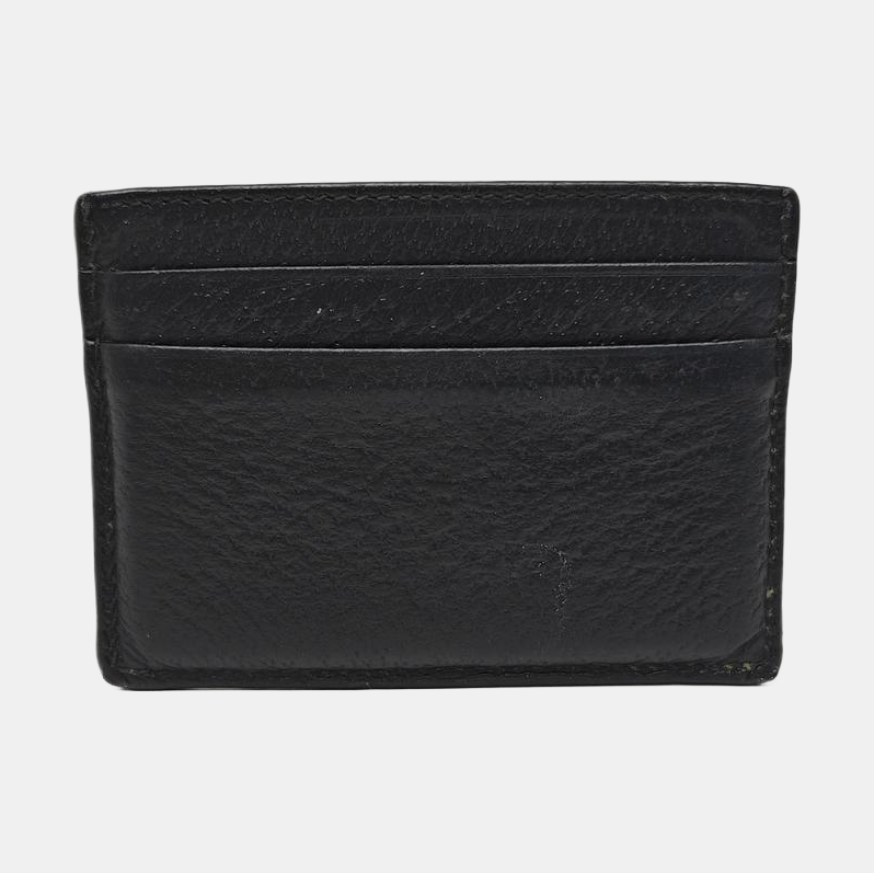 Animalier Calfskin Black Card Holder