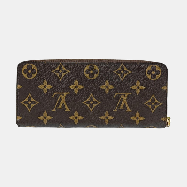 CLÉMENCE Monogram Coated Canvas Brown Wallet