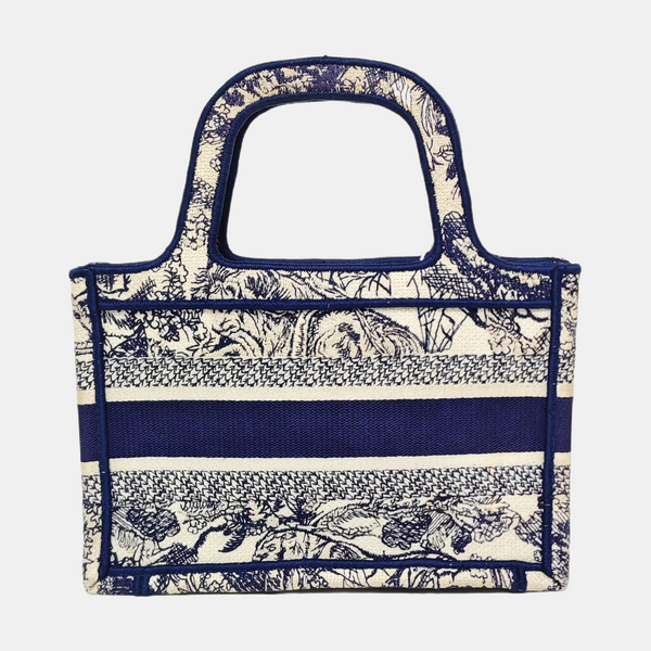 Book Tote Mini Fabric Blue