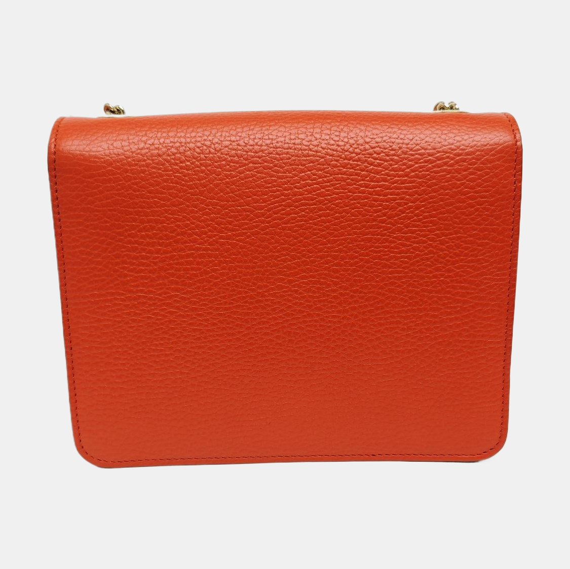 Interlocking G Small Calfskin Orange