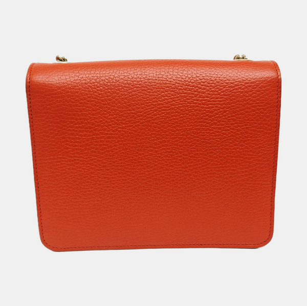 Interlocking G Small Calfskin Orange