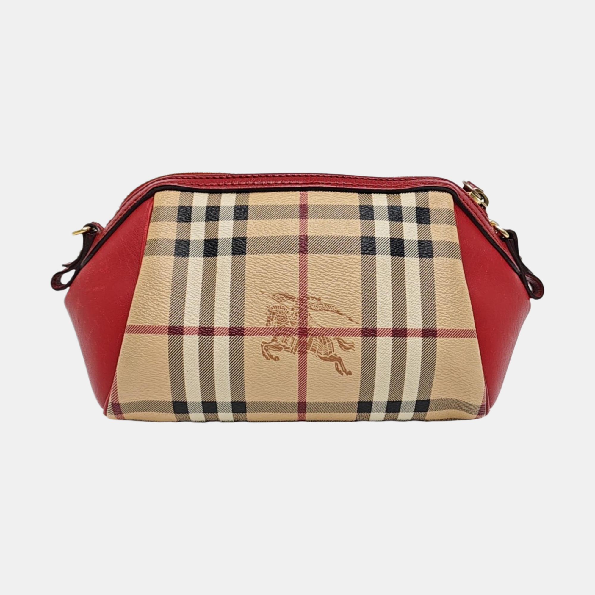 Coated Canvas Crossbody Bag Beige
