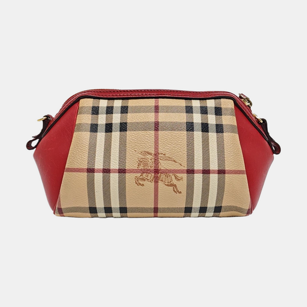 Coated Canvas Crossbody Bag Beige