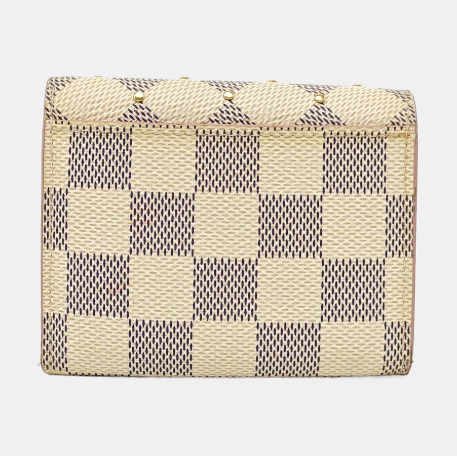 ZOE Damier Azur Coated Canvas White Wallet