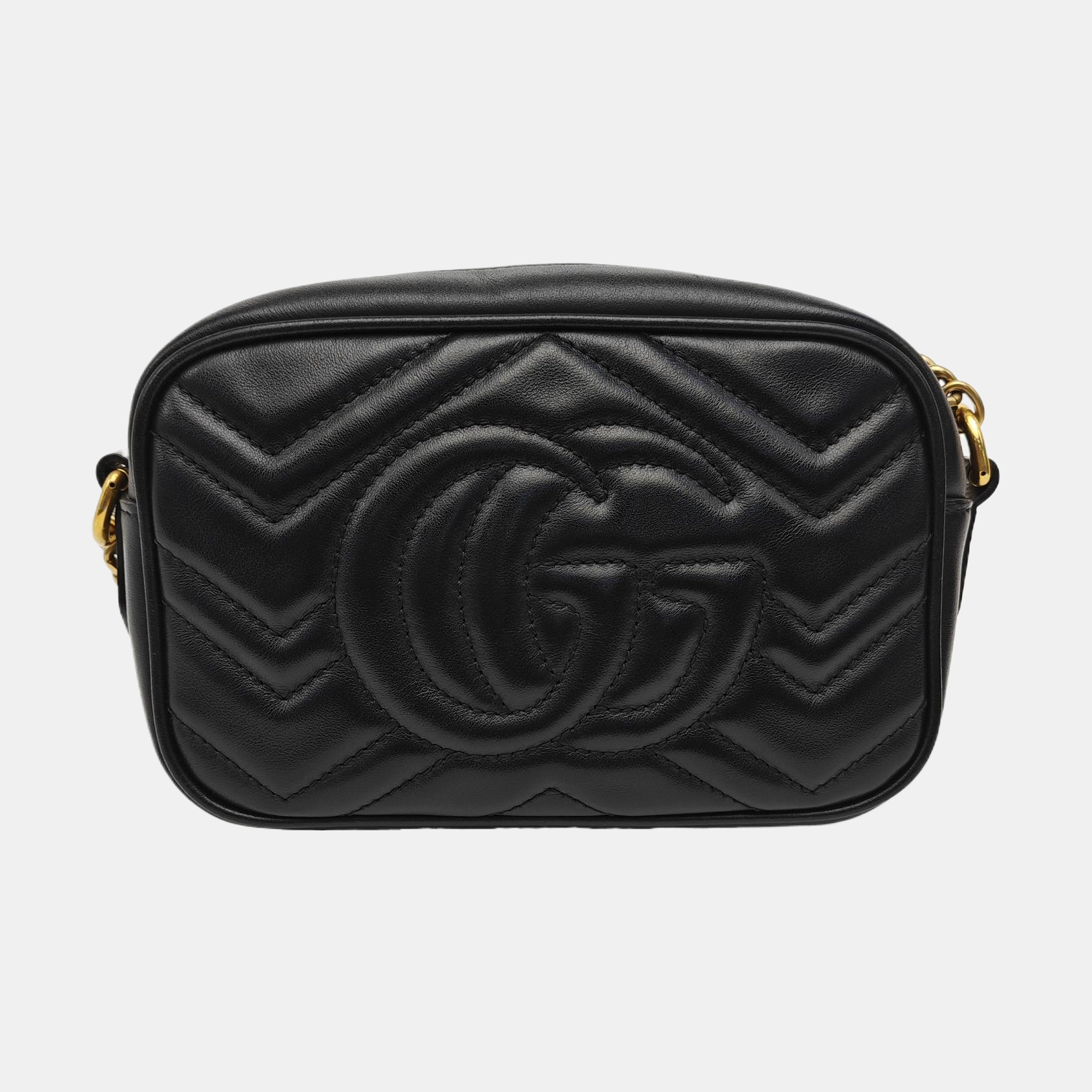 GG Marmont Mini Quilted Calfskin Black
