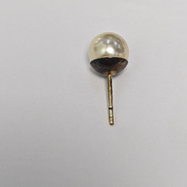Faux Pearl White Stud Earrings