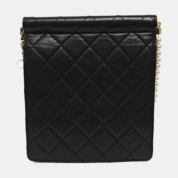 EX FLAP Quilted Calfskin Black