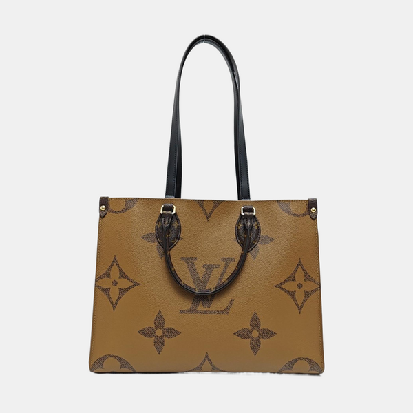 Authenticated pre-owned  ONTHEGO MM Monogram Coated Canvas Brown - Tote Bag at Looply