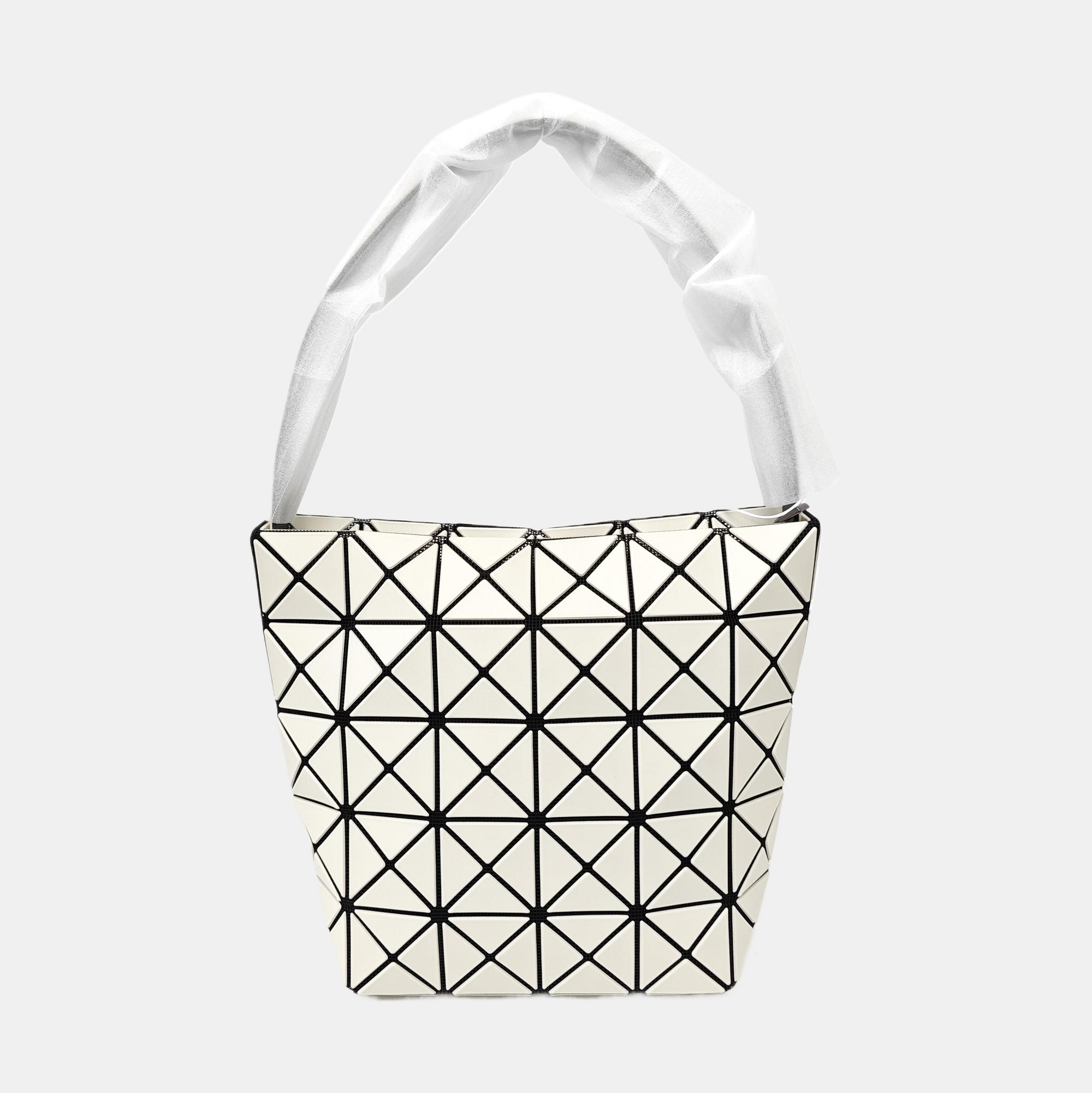 Special Material Bucket Bag Beige