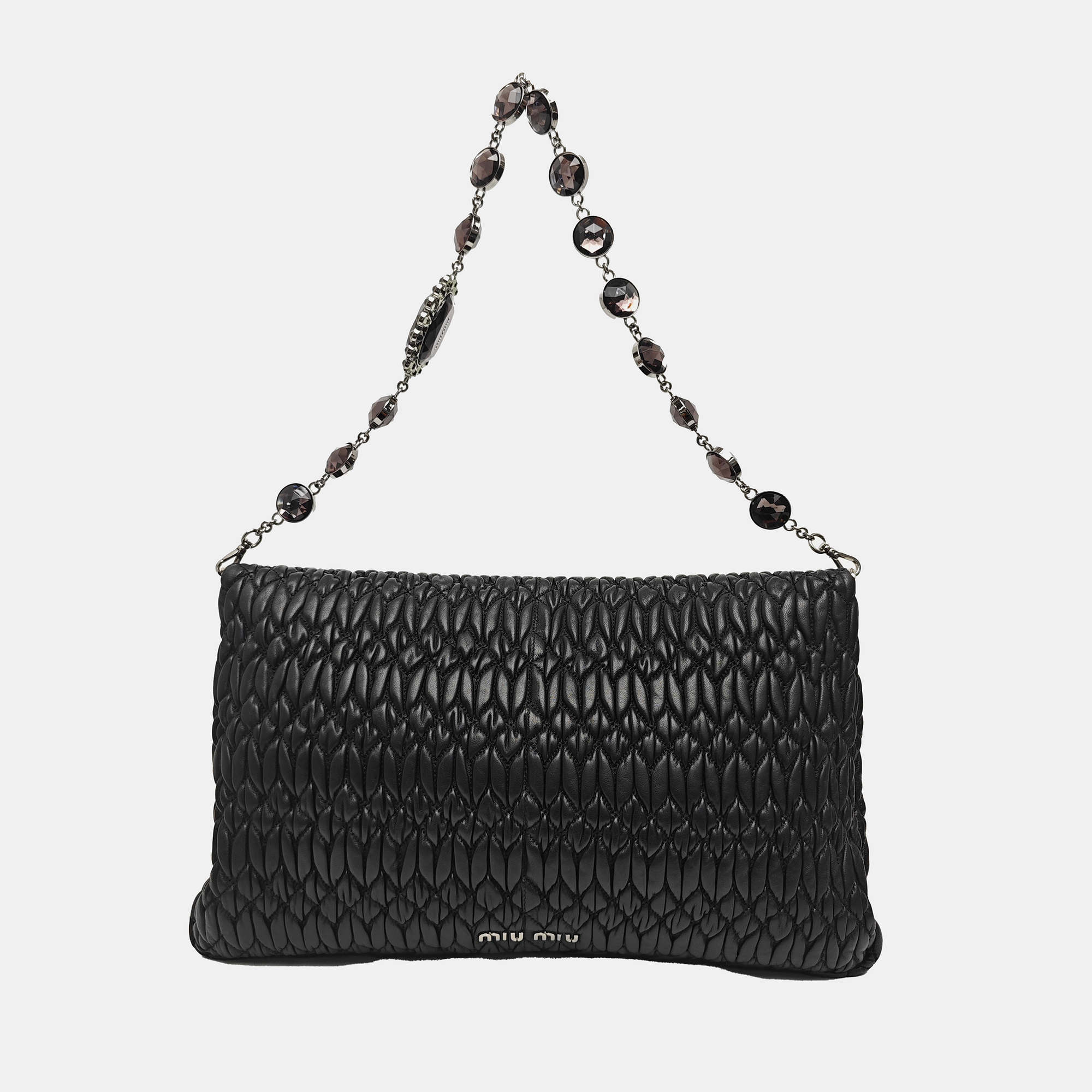 Crystal Quilted Lambskin Black