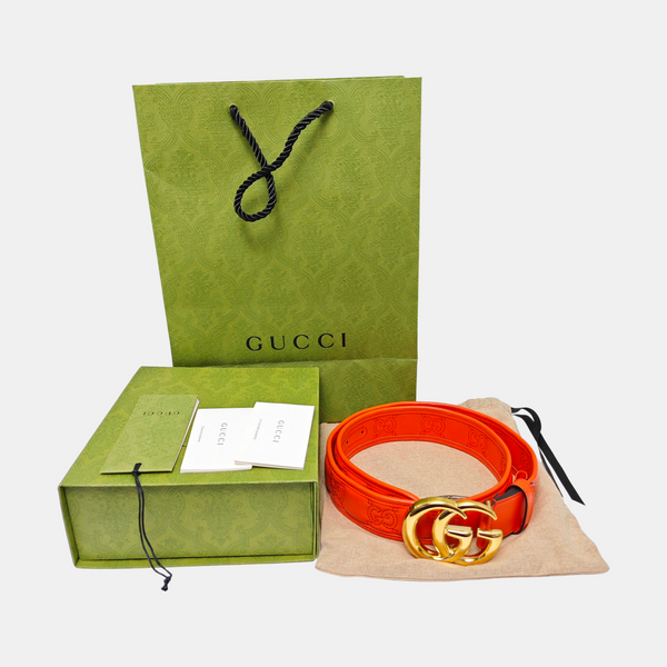 Leather Belt Orange