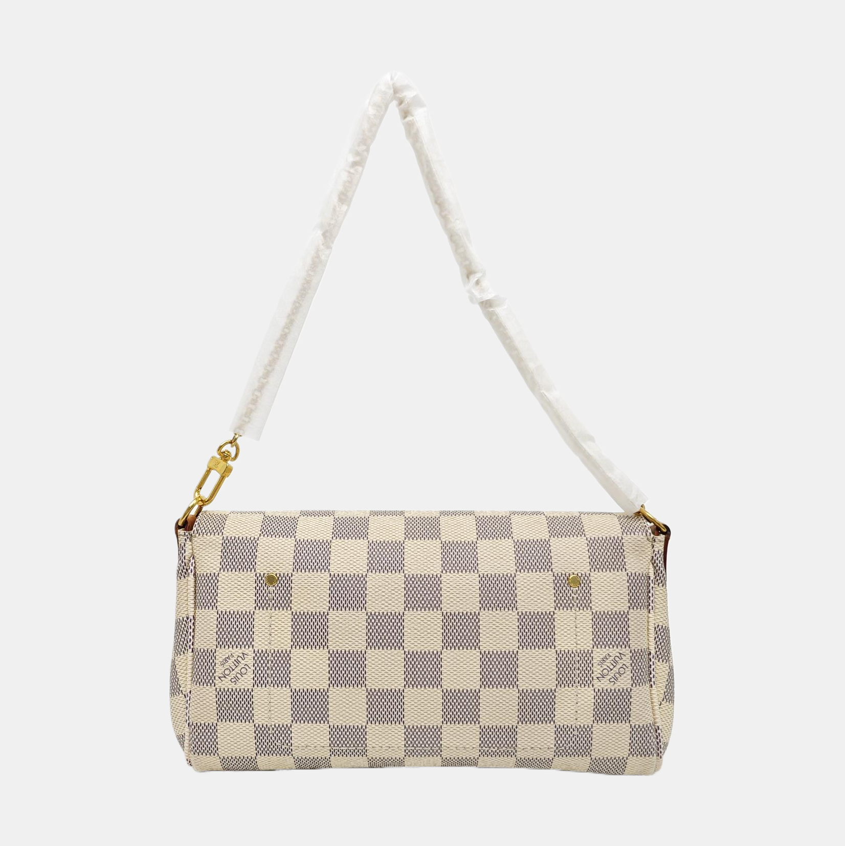 FAVORITE PM Damier Azur Coated Canvas White